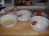 Shrimp Poor Boys the breading setup Picture